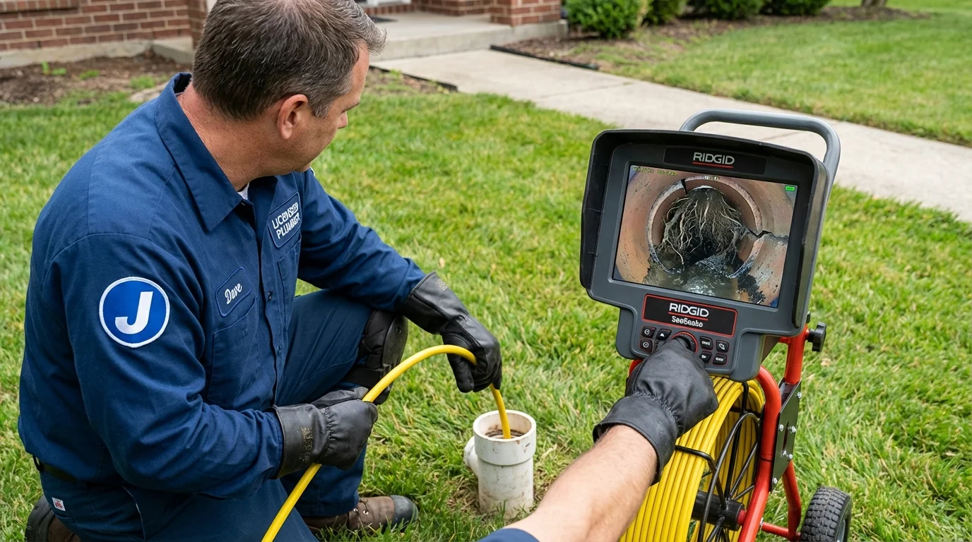 Sewer camera inspection being performed by Johns Plumbing LLC in Reedley